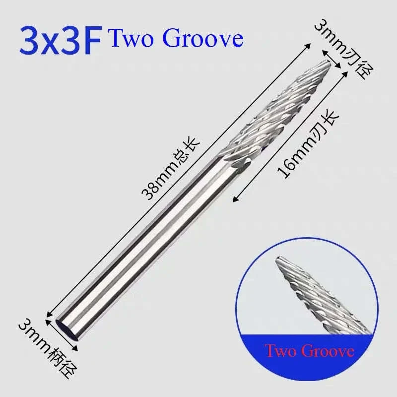 Tungsten Carbide Rotary File with 3mm Shank - Image 7