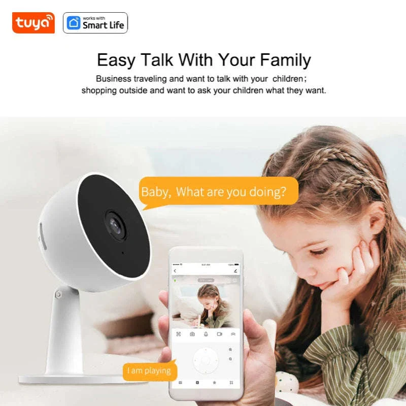 Tuya Smart 1080p Wi‑Fi Indoor Security Camera, 2MP - Image 3