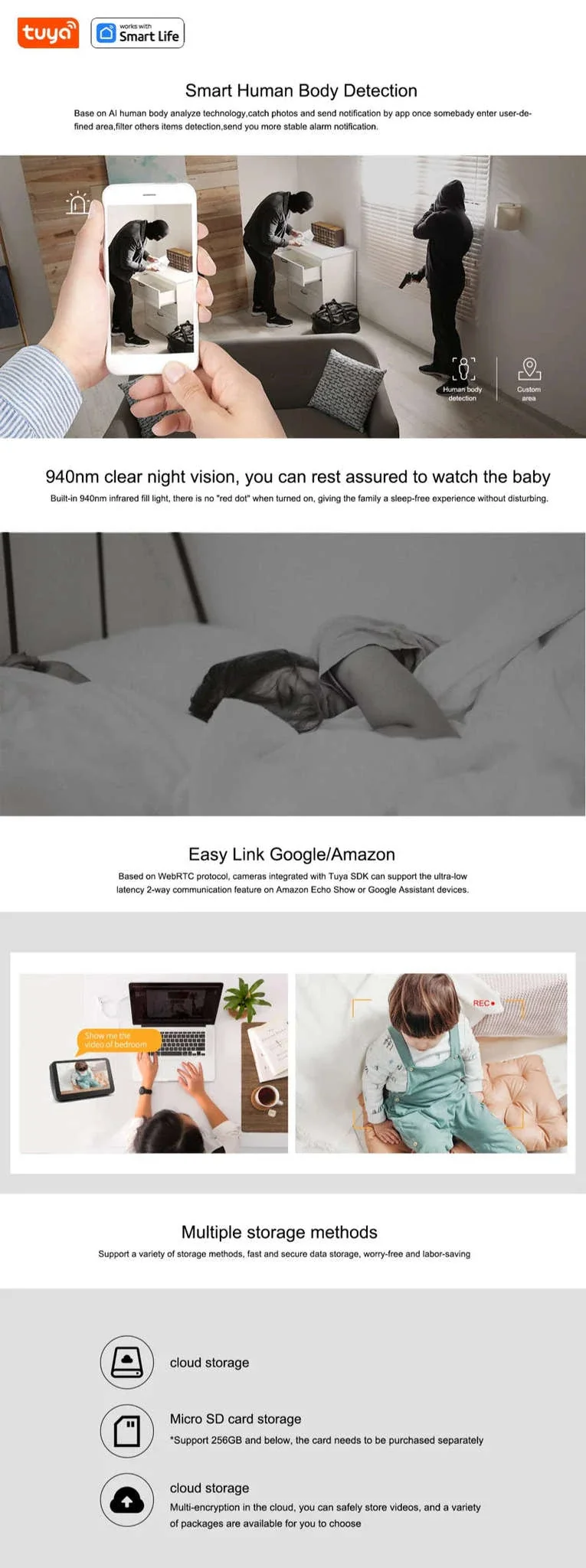Tuya Smart 1080p Wi‑Fi Indoor Security Camera, 2MP - Image 9