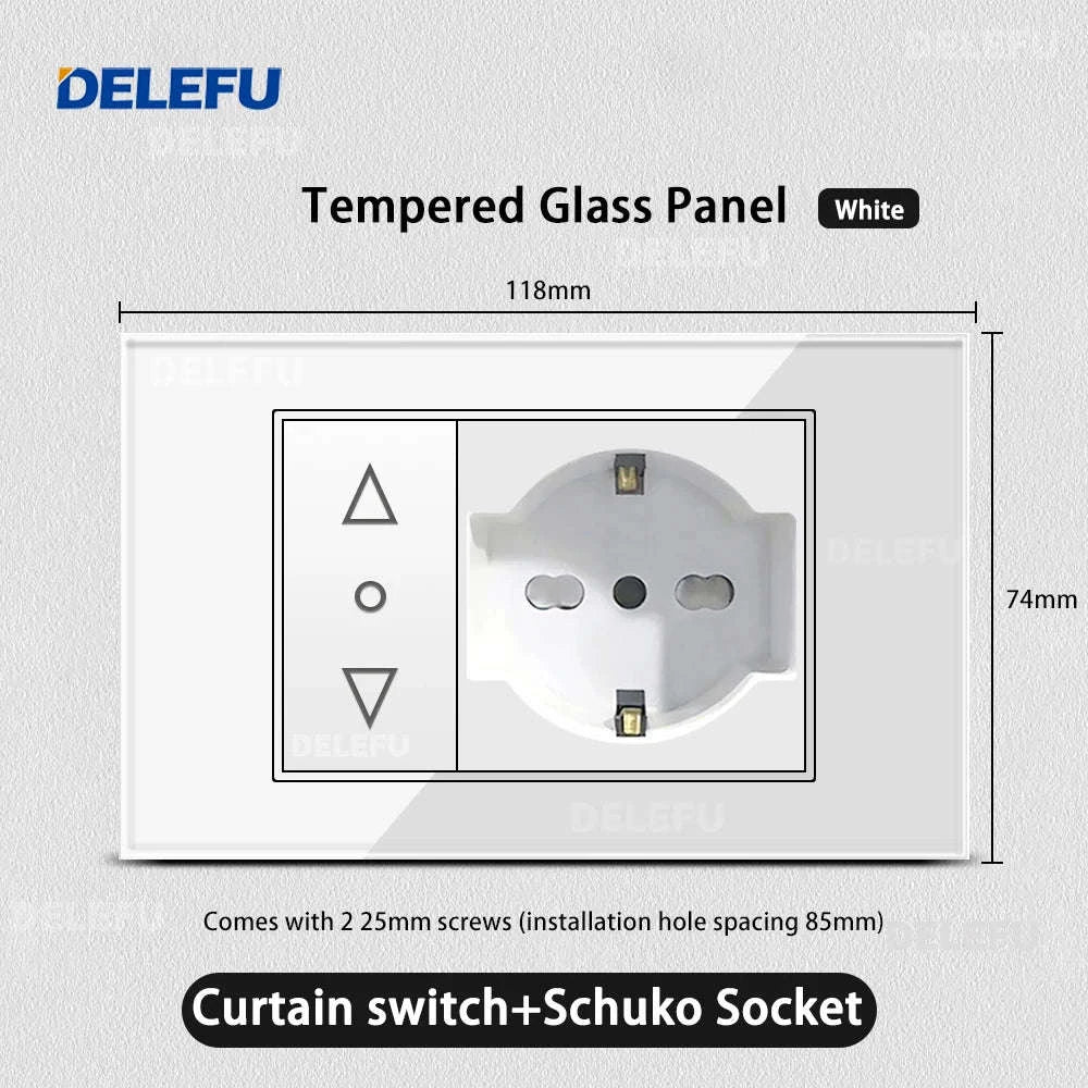 Tempered Glass Tuya WiFi Smart Wall Socket with USB-C Charging - Image 12