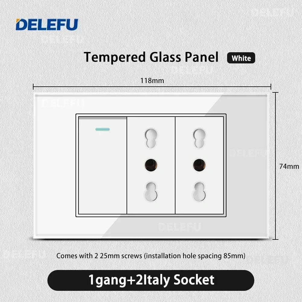 Tempered Glass Tuya WiFi Smart Wall Socket with USB-C Charging - Image 16
