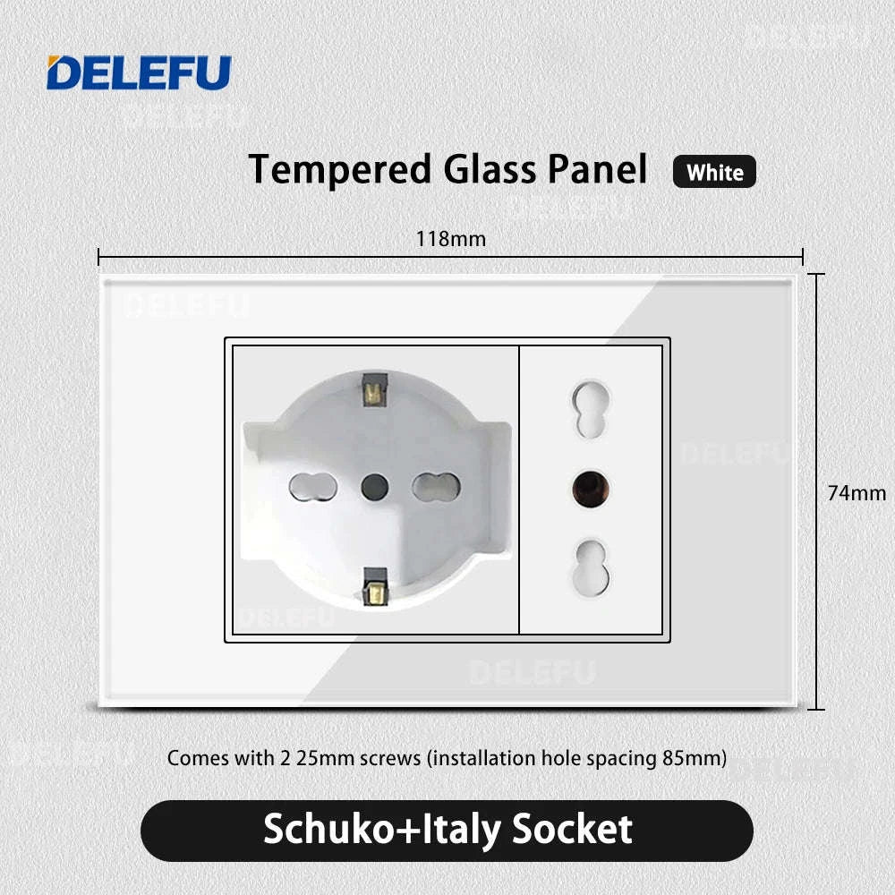 Tempered Glass Tuya WiFi Smart Wall Socket with USB-C Charging - Image 19