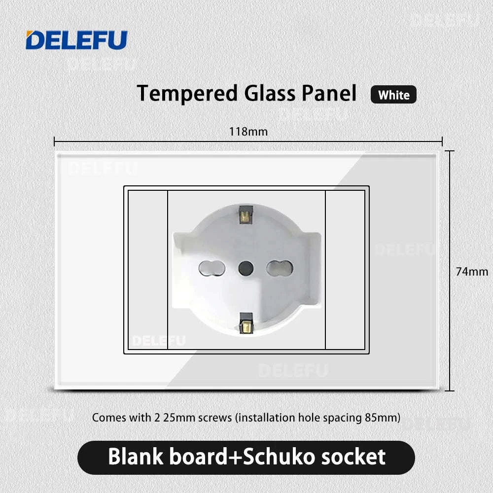 Tempered Glass Tuya WiFi Smart Wall Socket with USB-C Charging - Image 9