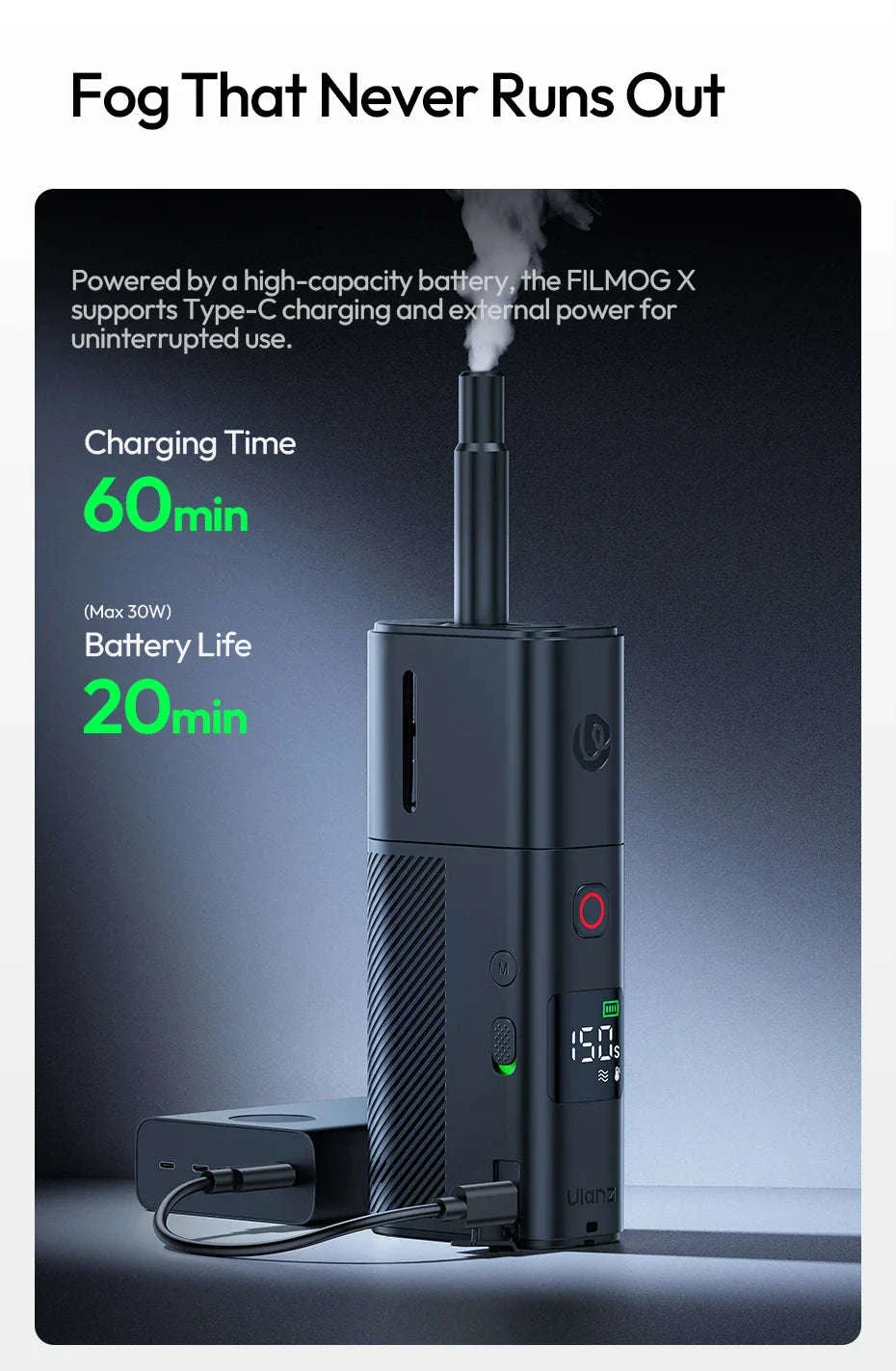 Ulanzi FM02 30W Portable Smoke Machine for Photo & Video Effects - Image 16
