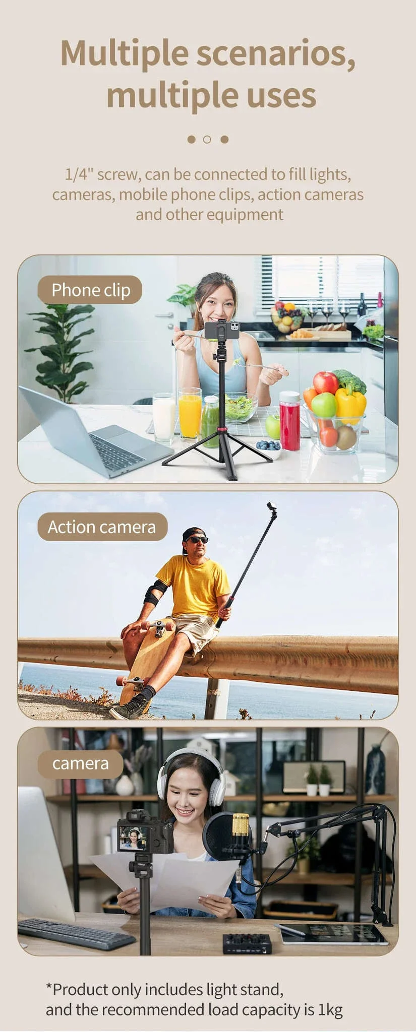 Ulanzi MT-79 Extendable Tripod for Cameras and Smartphones - Image 10