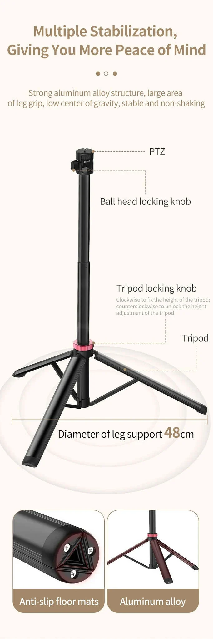 Ulanzi MT-79 Extendable Tripod for Cameras and Smartphones - Image 14