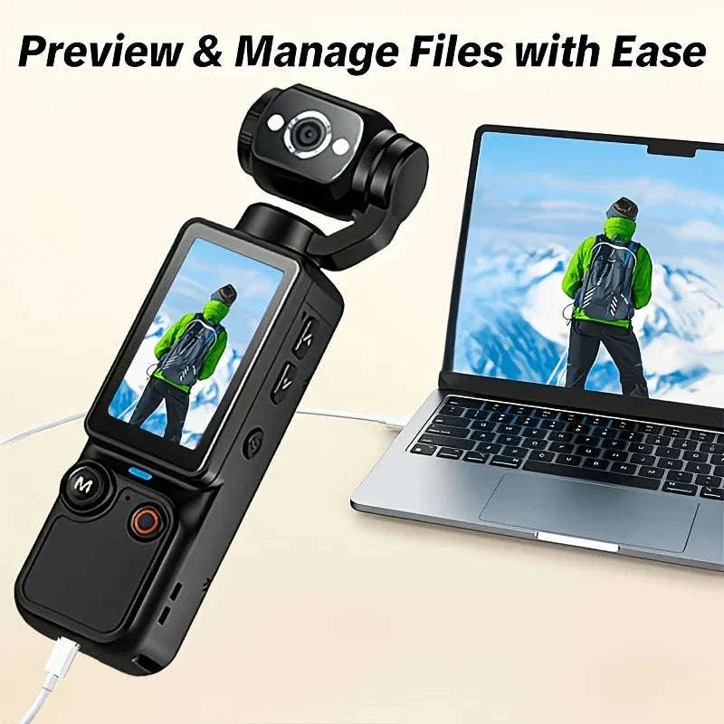 4K Pocket Sports Camcorder with 32GB Card, Tripod and 7-Hour Battery - Image 3