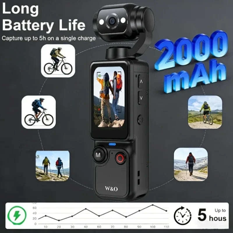 4K Pocket Sports Camcorder with 32GB Card, Tripod and 7-Hour Battery - Image 6