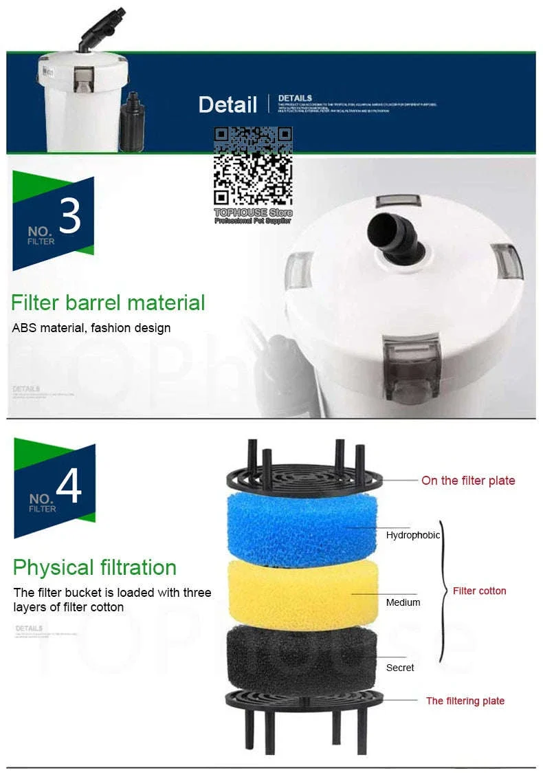 Ultra-Quiet Transparent Aquarium Filter Bucket - Image 17