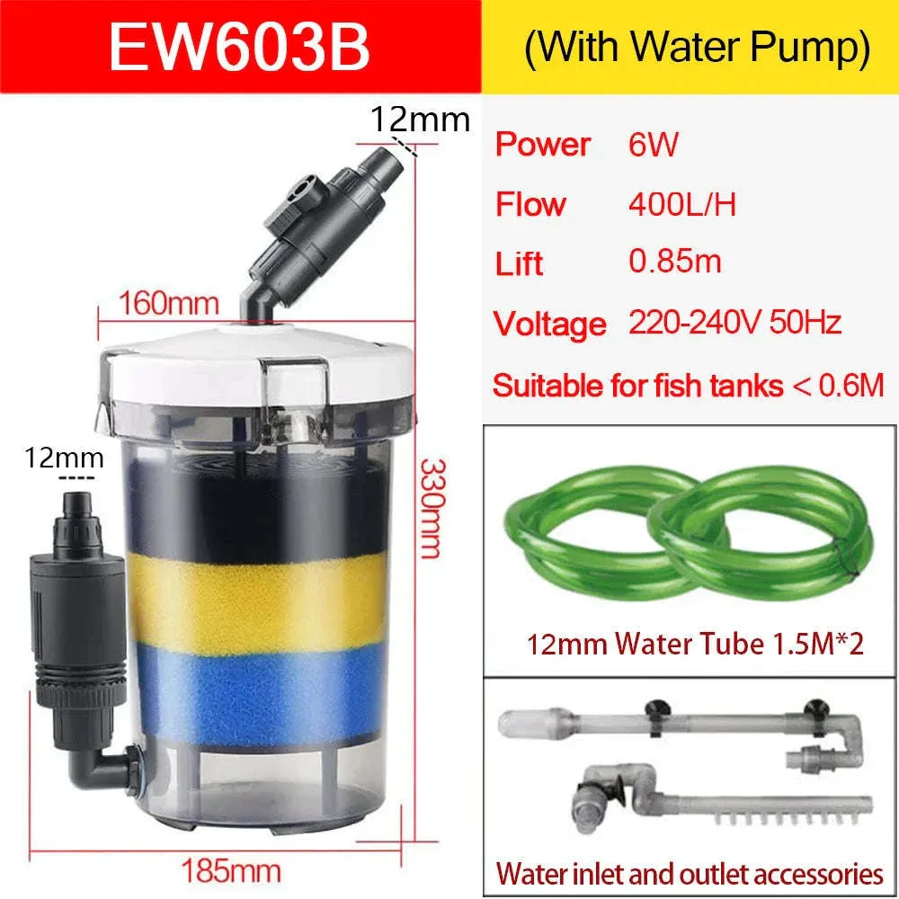Ultra-Quiet Transparent Aquarium Filter Bucket - Image 24