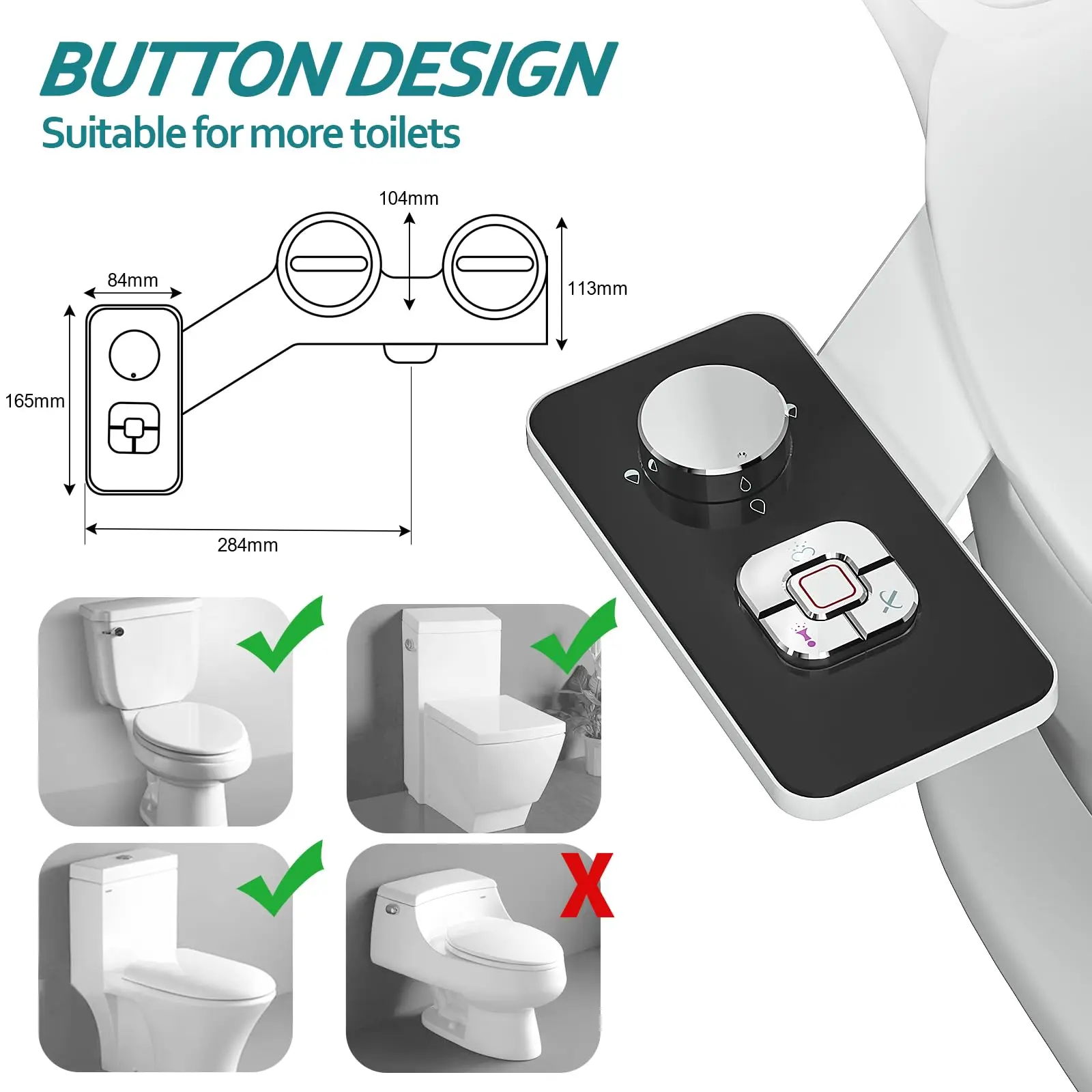 Ultra-Thin Bidet Toilet Seat Attachment with Dual Nozzles - Image 5