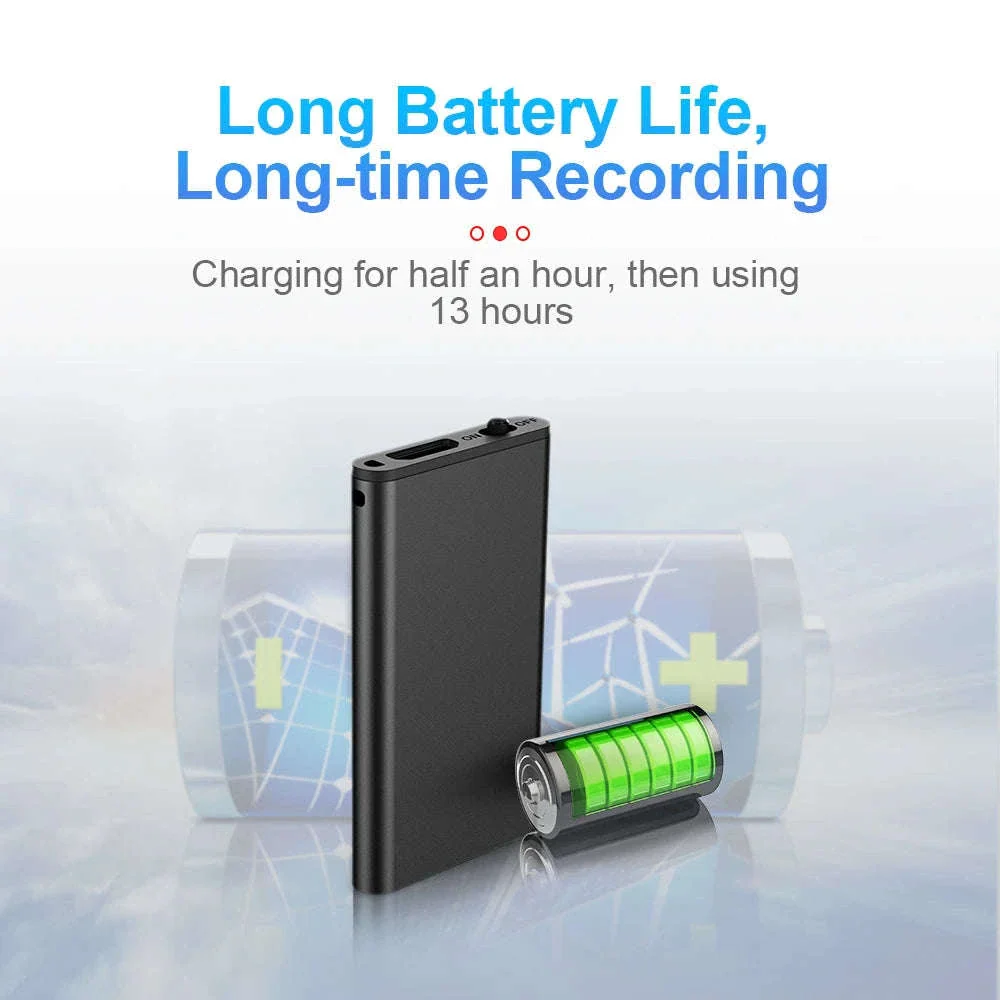 Ultra-Thin Mini Voice Recorder with Sound Activation - Image 5
