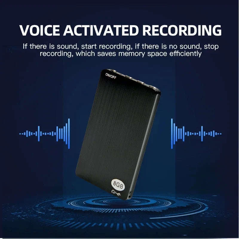 Ultra-Thin Voice Activated Recorder Card with 60H Recording - Image 2
