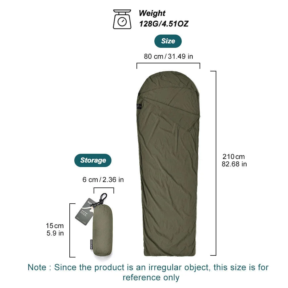 Ultralight Mummy Sleeping Bag Liner for Travel and Camping - Image 2