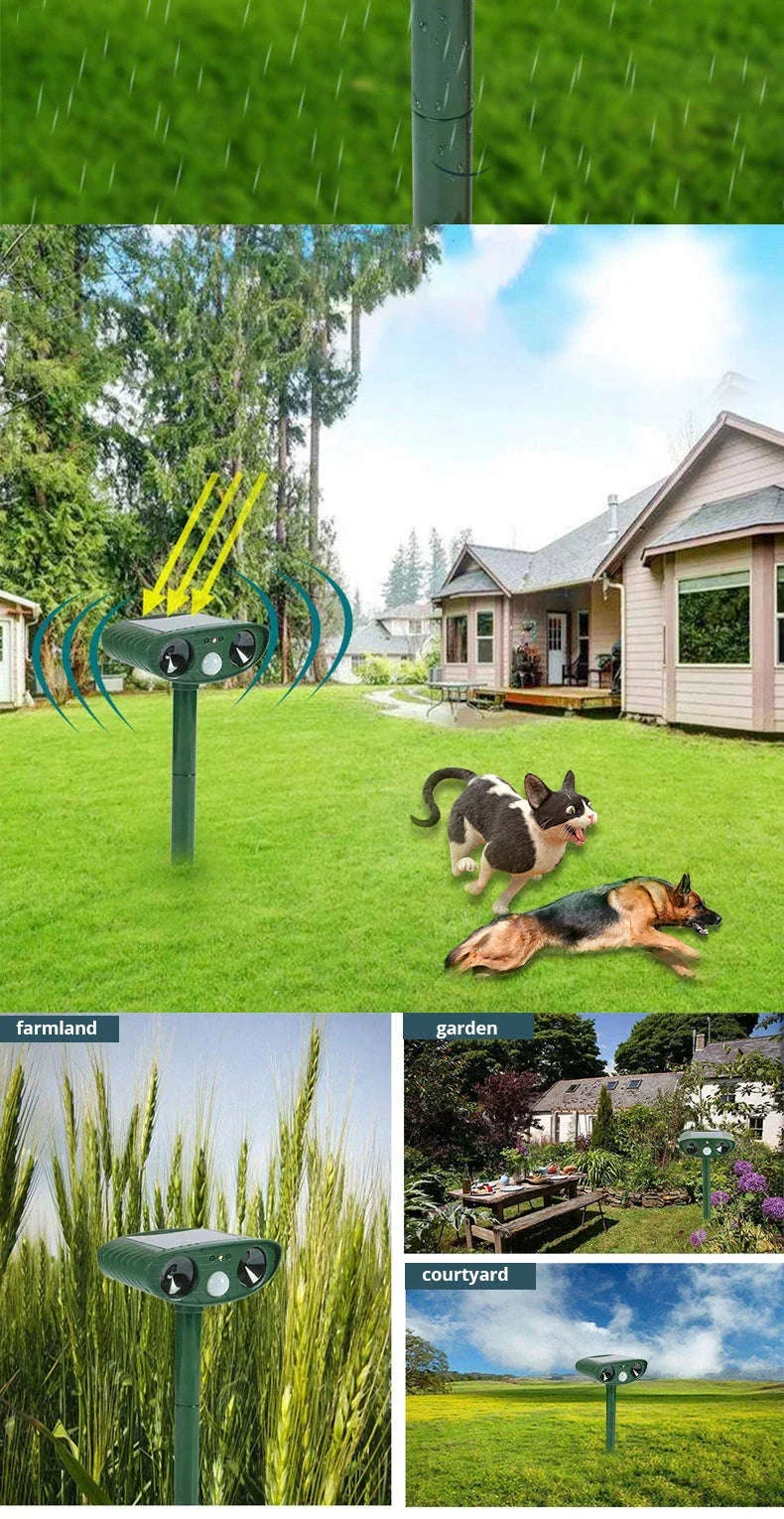 Solar Ultrasonic Animal Repellent for Garden Protection - Image 11