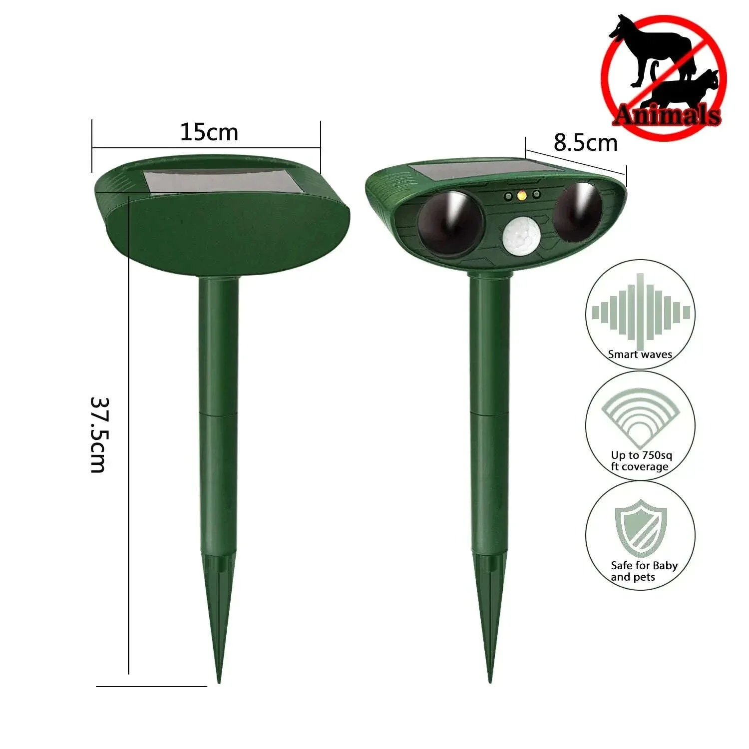 Solar Ultrasonic Animal Repellent for Garden Protection - Image 18