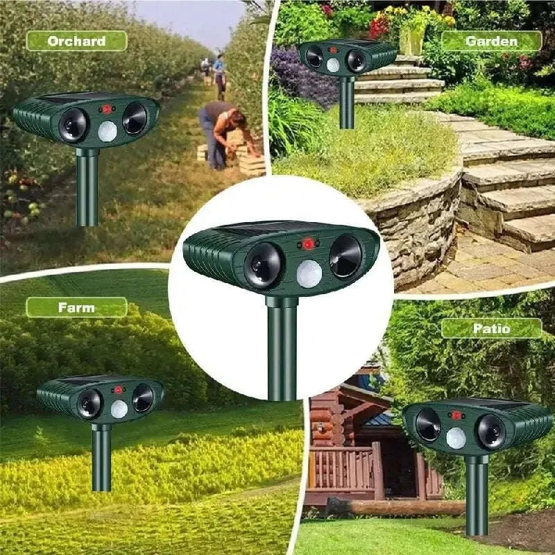 Solar Ultrasonic Animal Repellent for Garden Protection - Image 3