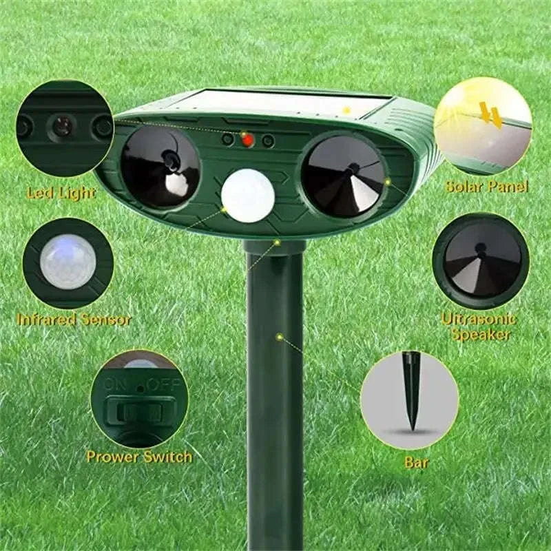 Solar Ultrasonic Animal Repellent for Garden Protection - Image 5