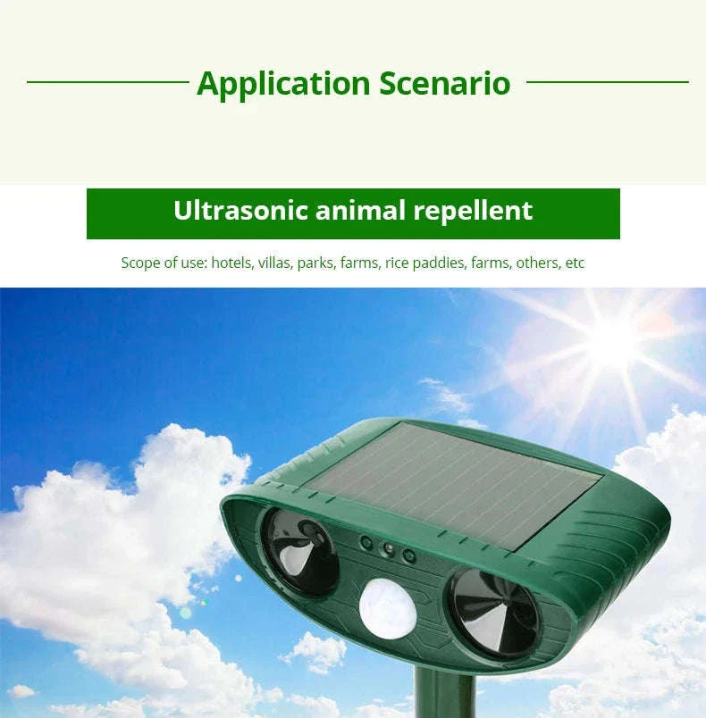 Solar Ultrasonic Animal Repellent for Garden Protection - Image 9