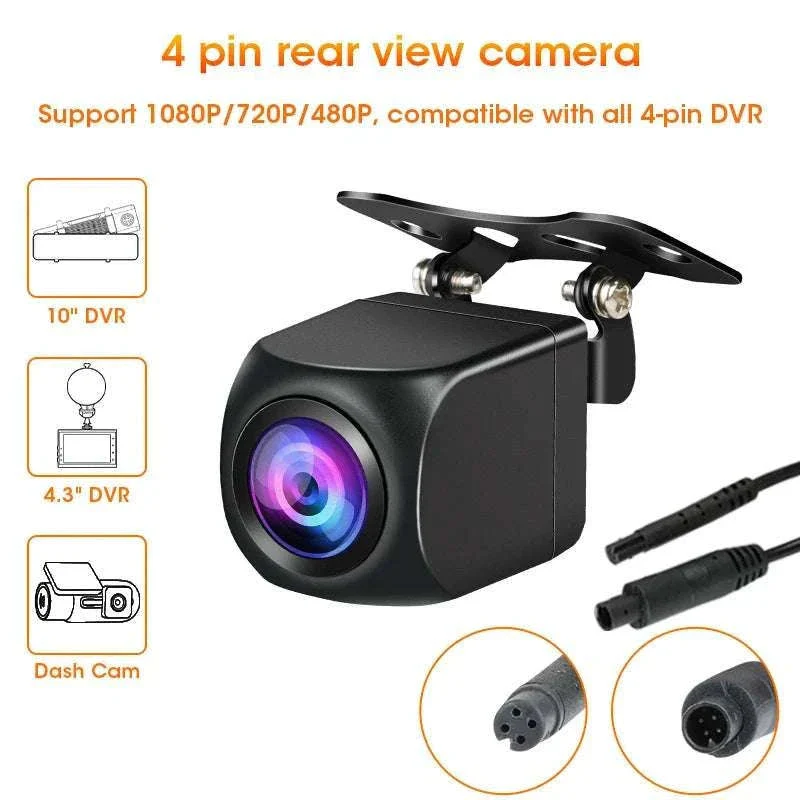 4‑Pin Rear View Backup Camera 1080P Waterproof Night Vision - Image 2