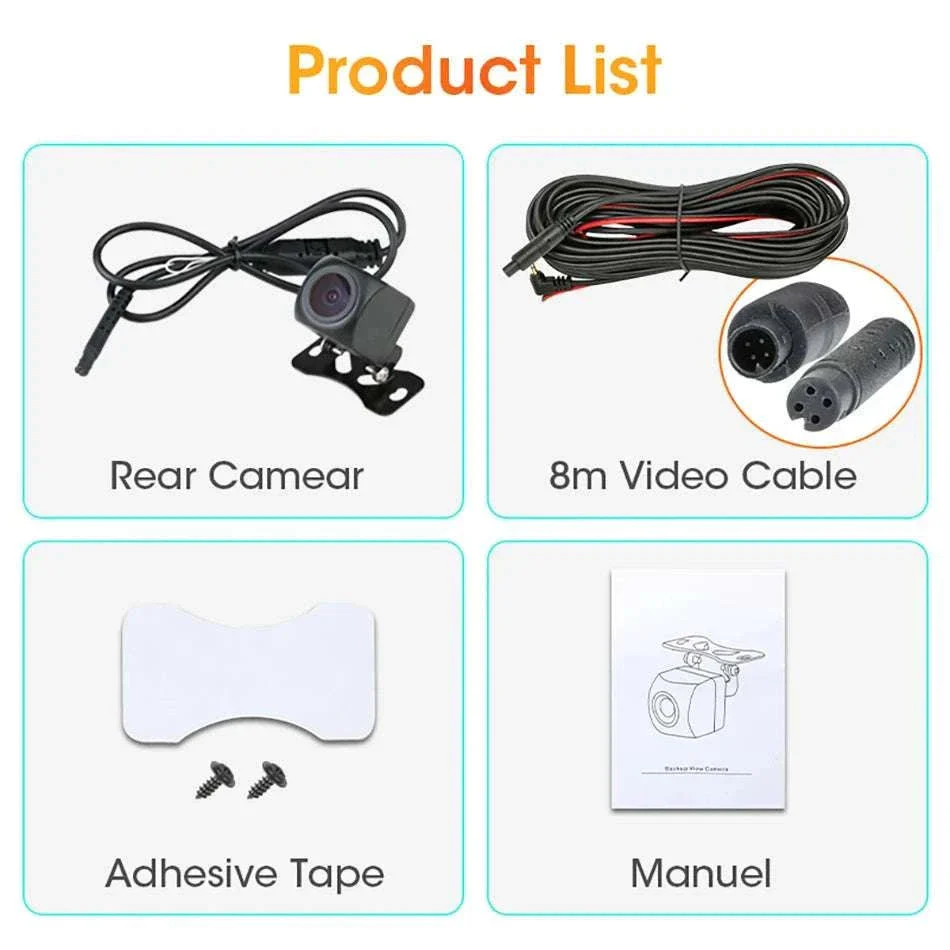 4‑Pin Rear View Backup Camera 1080P Waterproof Night Vision - Image 24