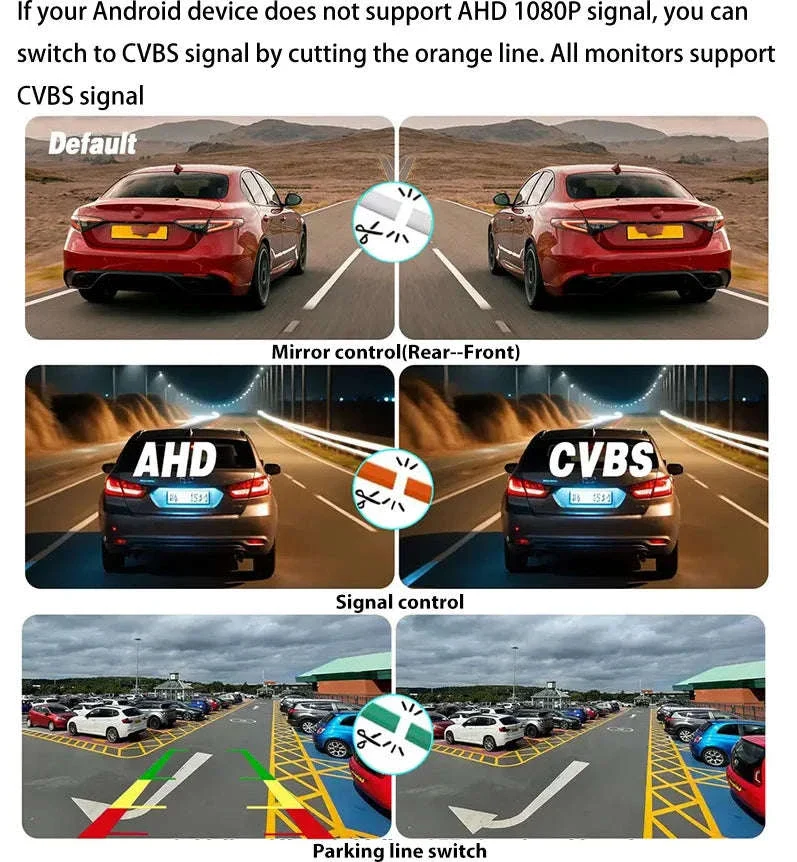170° Fisheye Car Rearview Camera AHD/CVBS with Adjustable Lines - Image 12