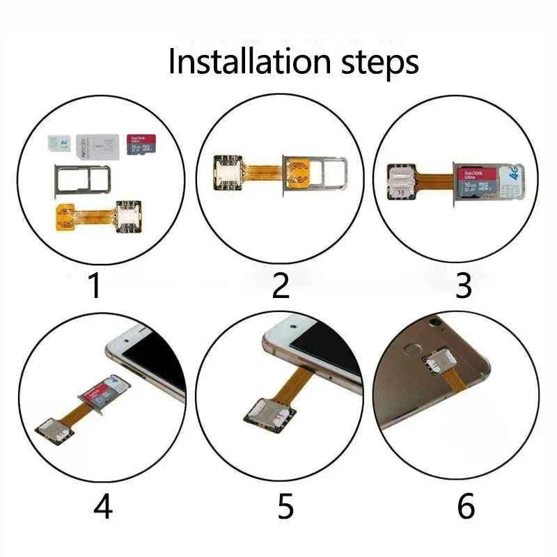 Universal Android Phone TF & Dual SIM Card Adapter - Image 2