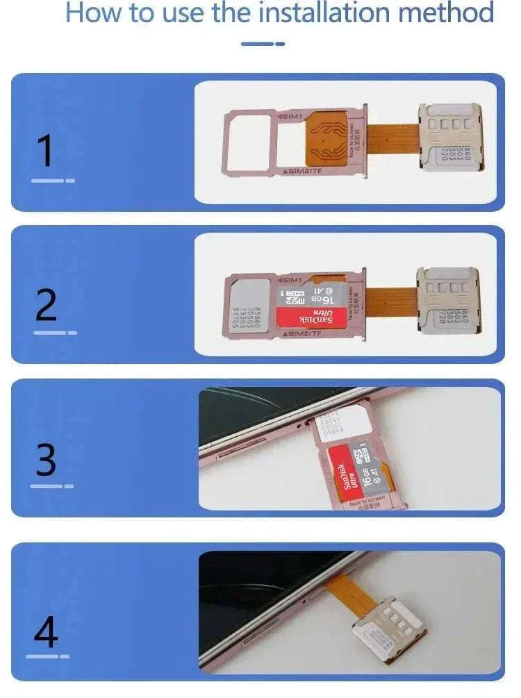 Universal Android Phone TF & Dual SIM Card Adapter - Image 6