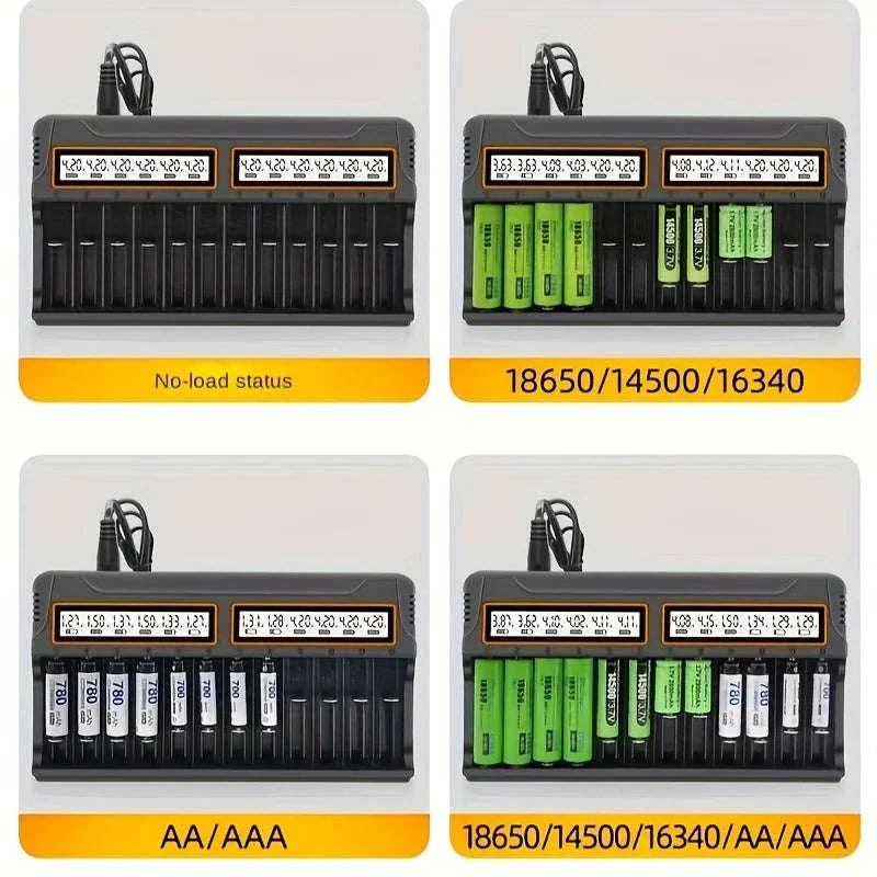 Universal Battery Charger with LCD for 18650 AA AAA 12 Slots - Image 3