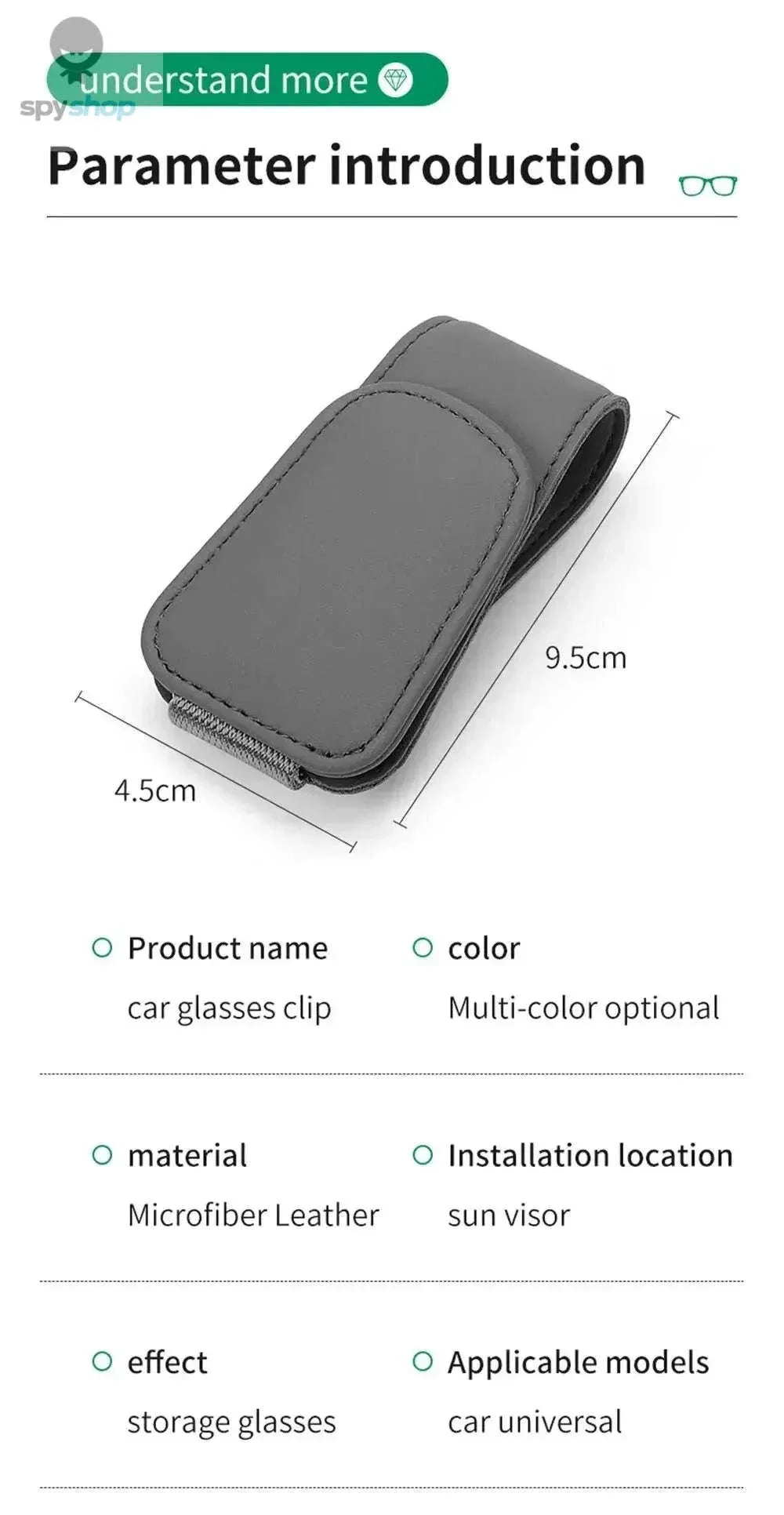 Universal Car Sun Visor Glasses Holder for Easy Access - Image 21