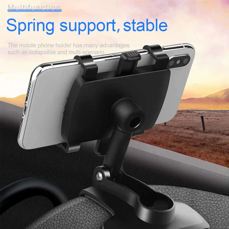 Universal Car Phone Holder for Dashboard, Mirror, and Visor - Image 2