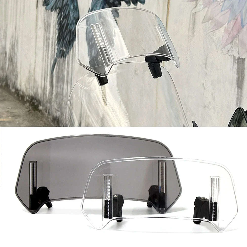 Adjustable Motorcycle Windshield Extension for Smoother Rides