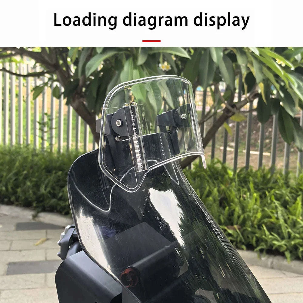 Adjustable Motorcycle Windshield Extension for Smoother Rides - Image 12