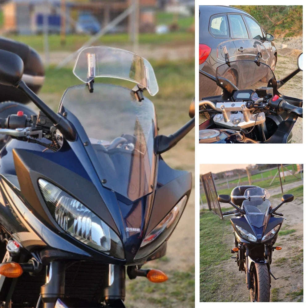 Adjustable Motorcycle Windshield Extension for Smoother Rides - Image 5