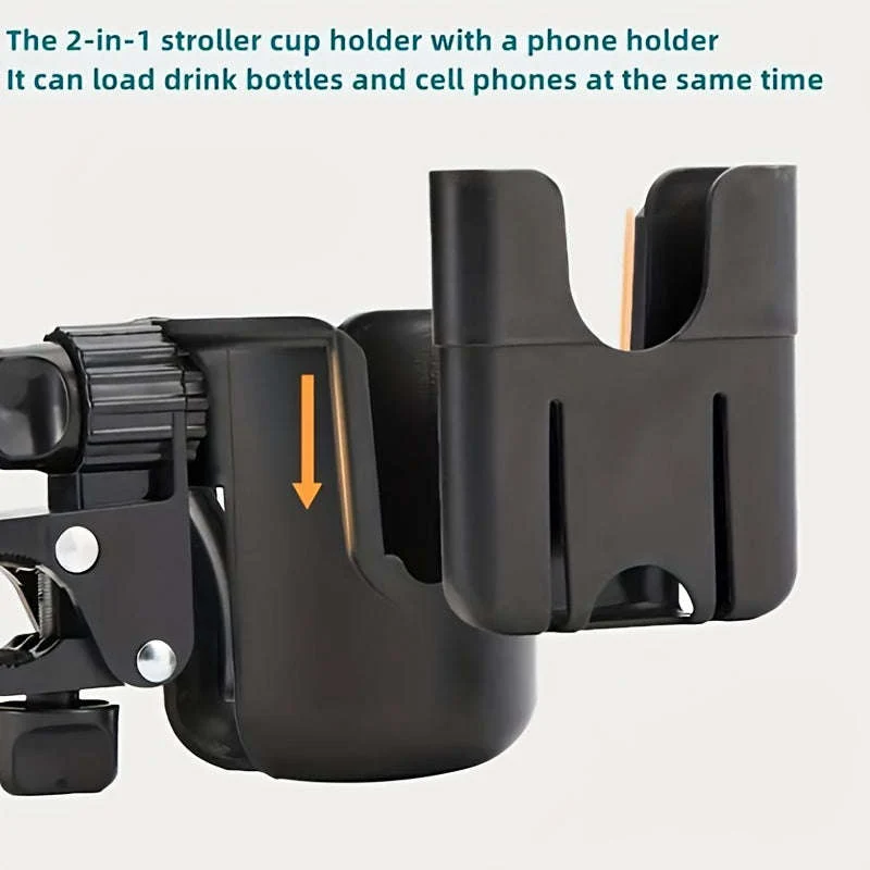2-in-1 Universal Stroller Cup Holder with Phone Mount - Image 11