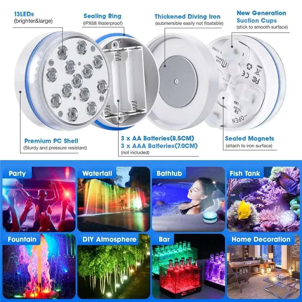13 LED Submersible Pool Light with Remote Control - Image 8