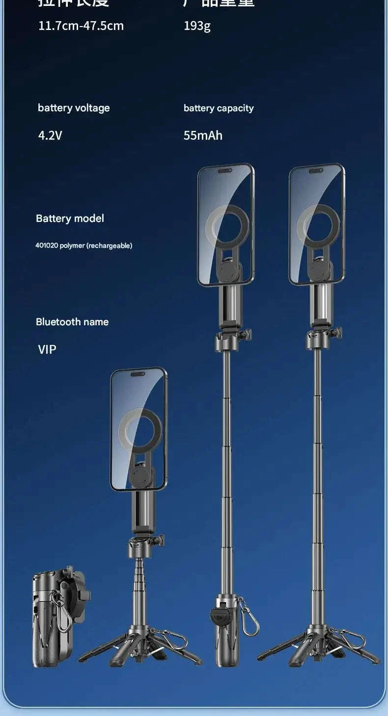 Foldable Magnetic Phone Holder Tripod with Remote Control - Image 22