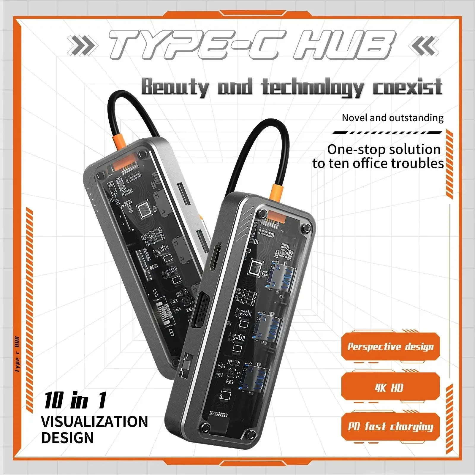 8-in-1 USB-C Docking Station Hub for MacBook Pro & Air - Image 2