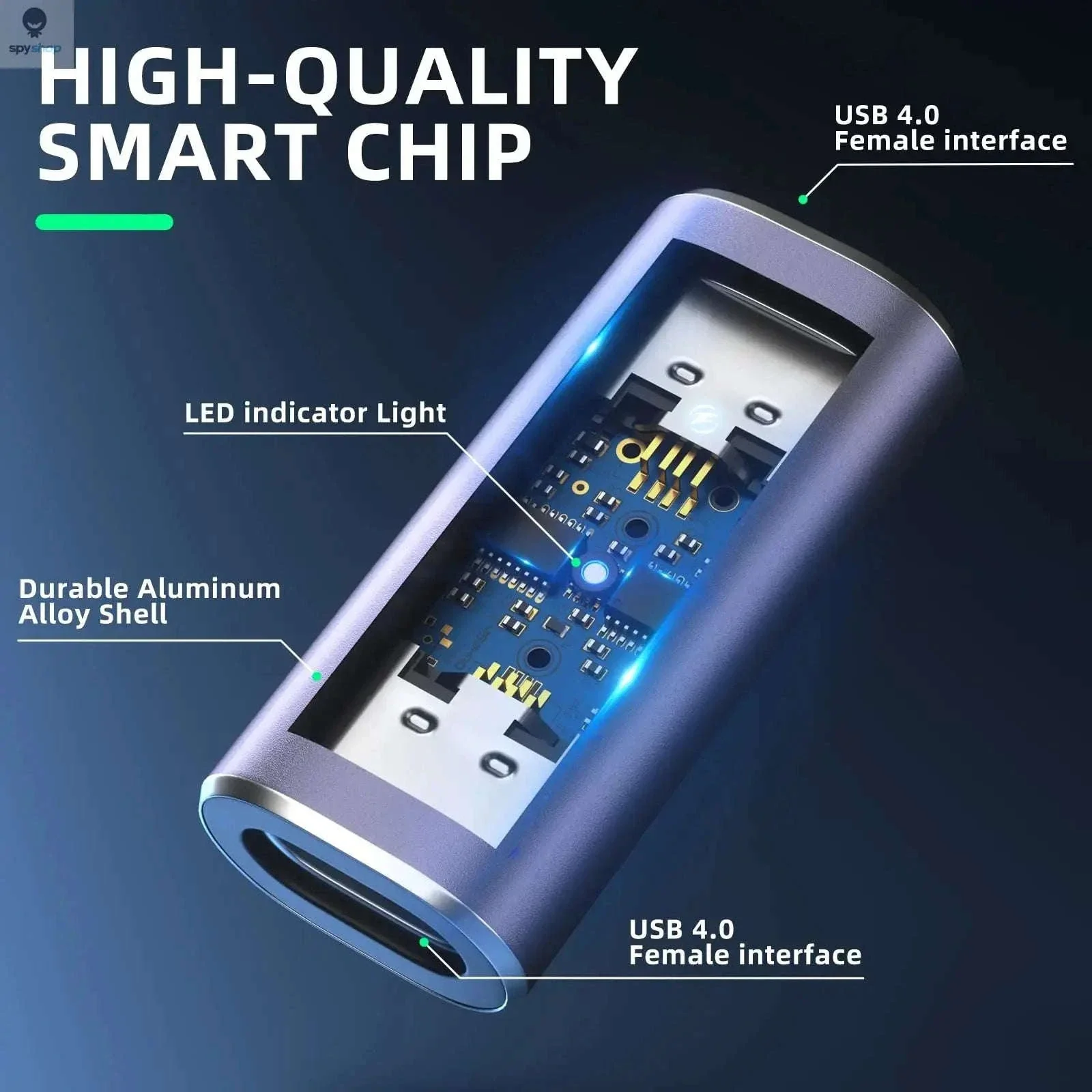 USB-C Female to Female Adapter, 240W PD, 40Gbps, 8K - Image 3