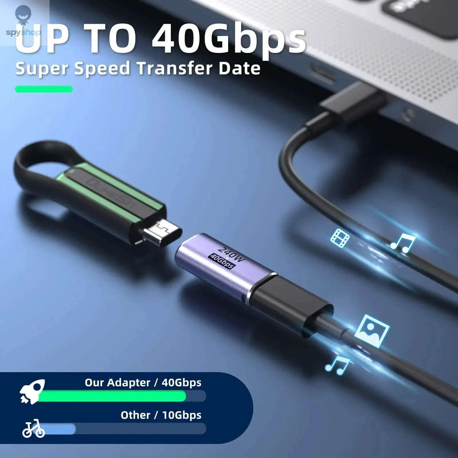 USB-C Female to Female Adapter, 240W PD, 40Gbps, 8K - Image 4