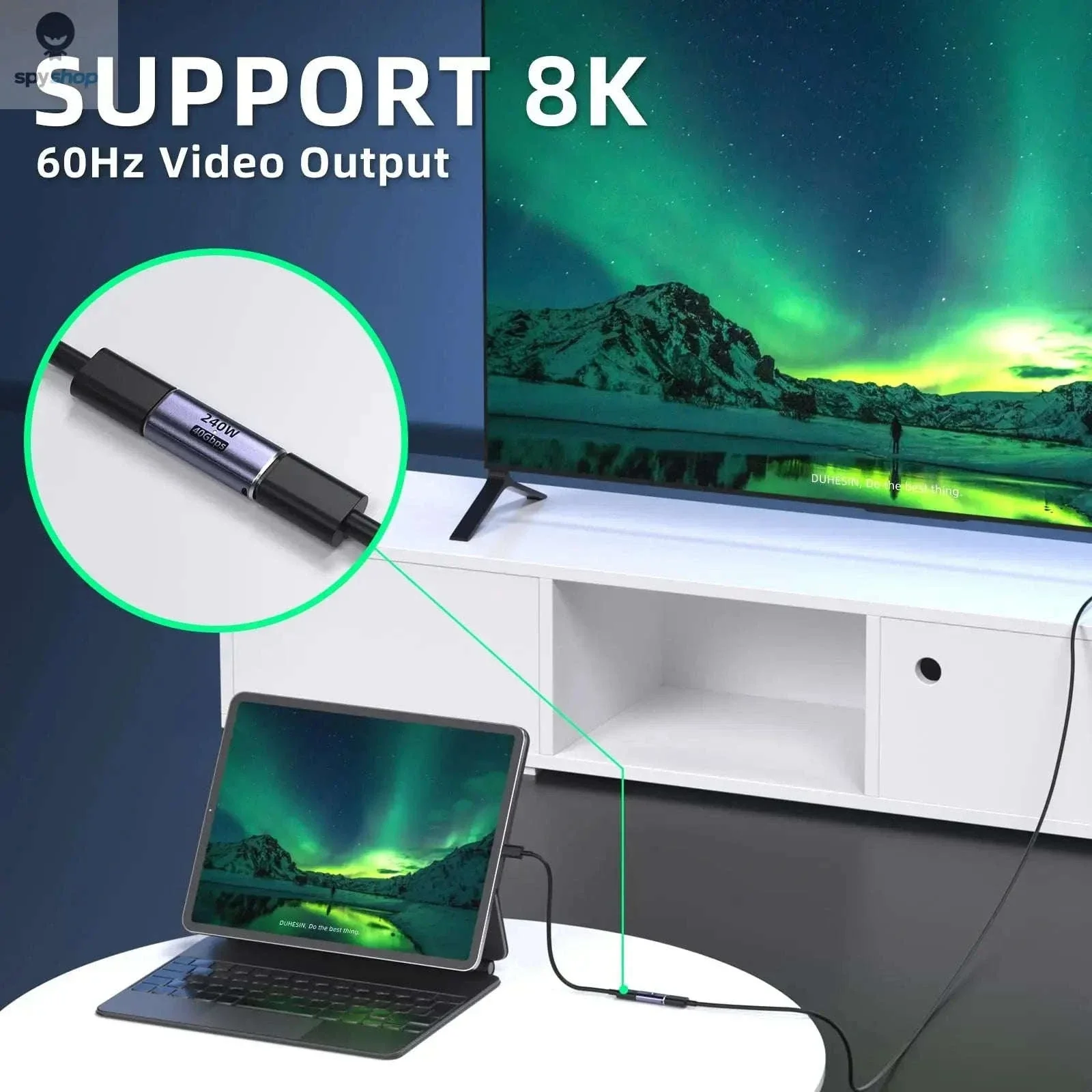 USB-C Female to Female Adapter, 240W PD, 40Gbps, 8K - Image 5