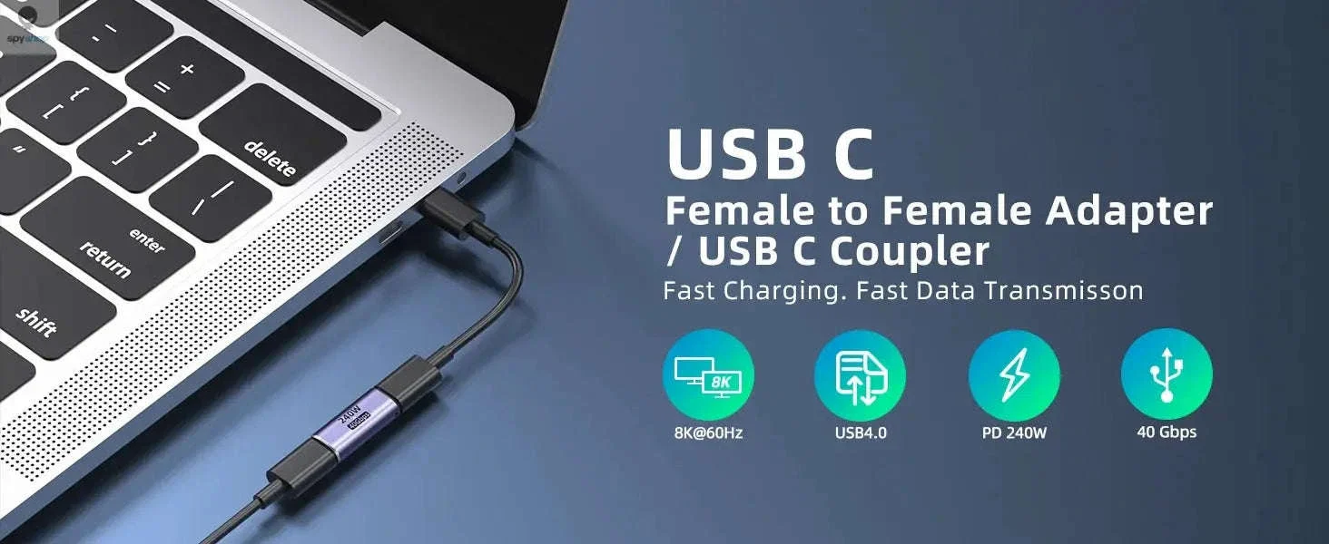 USB-C Female to Female Adapter, 240W PD, 40Gbps, 8K - Image 7