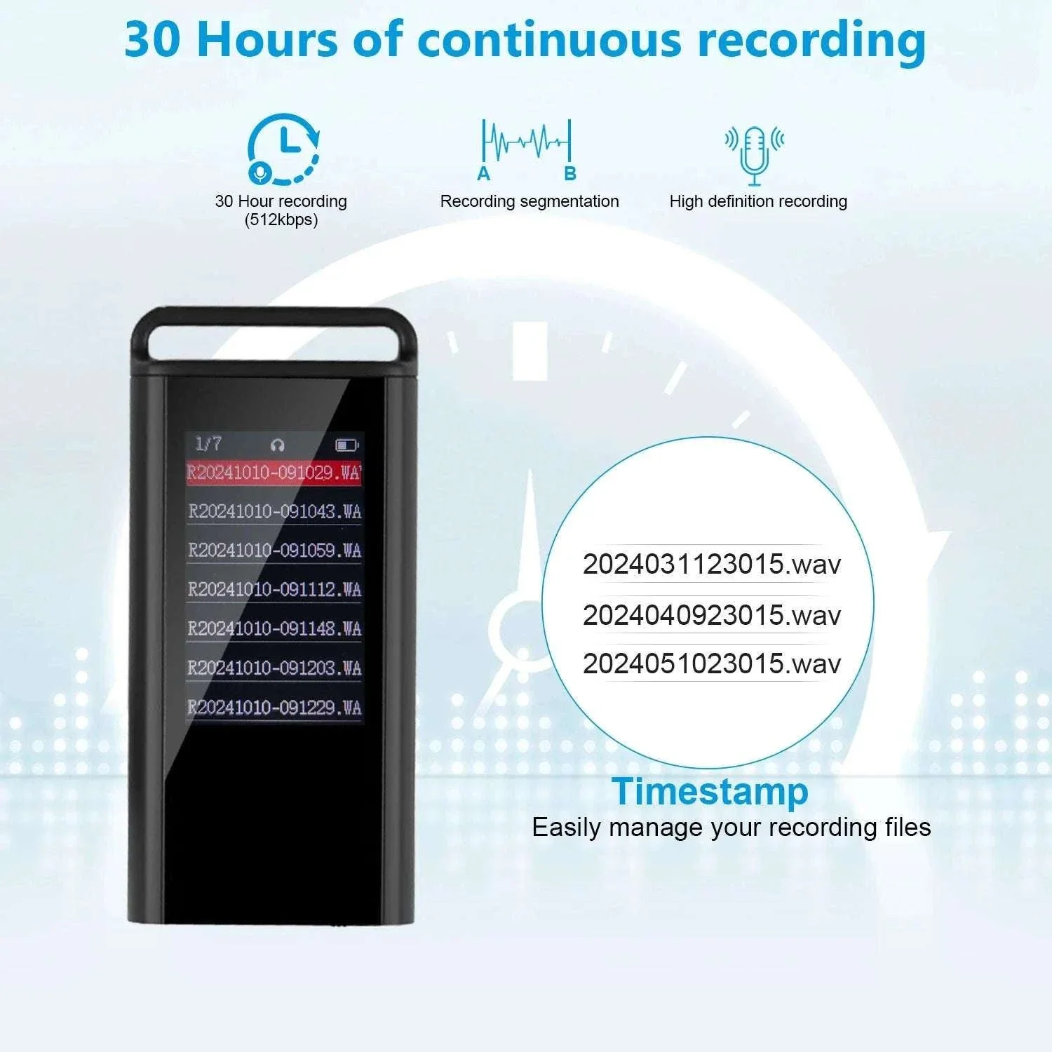 USB C Voice Activated Digital Voice Recorder Pen - Image 12