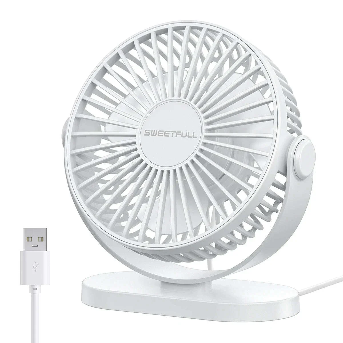 USB Desktop Wall Mounted Mini Fan, 3-Speed Quiet Cooling Fan - Image 17