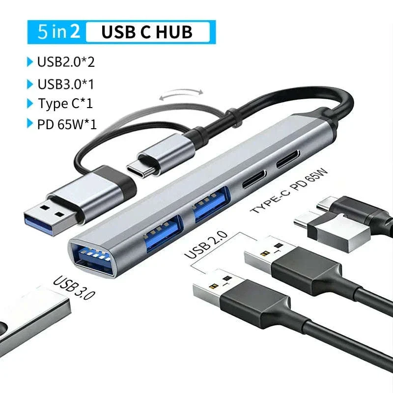USB Type C Adapter Docking Station Multi-Port Hub - Image 12