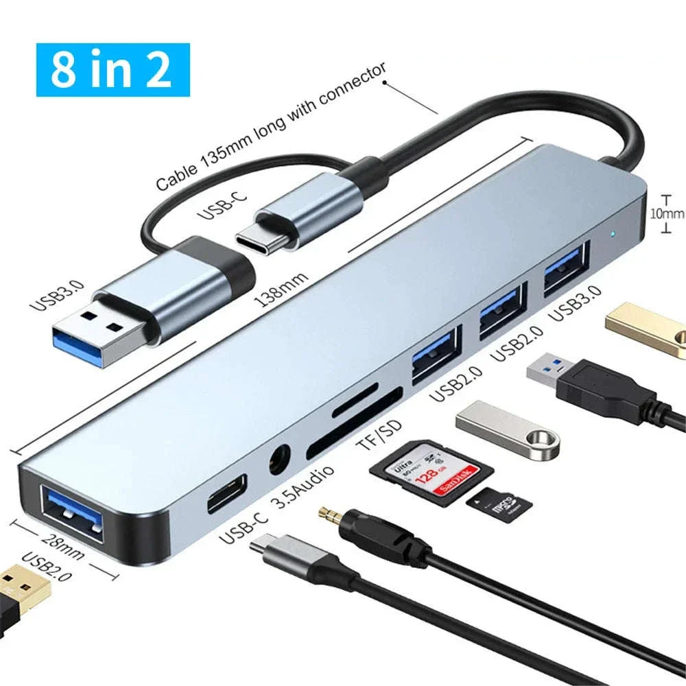 USB Type C Adapter Docking Station Multi-Port Hub - Image 8