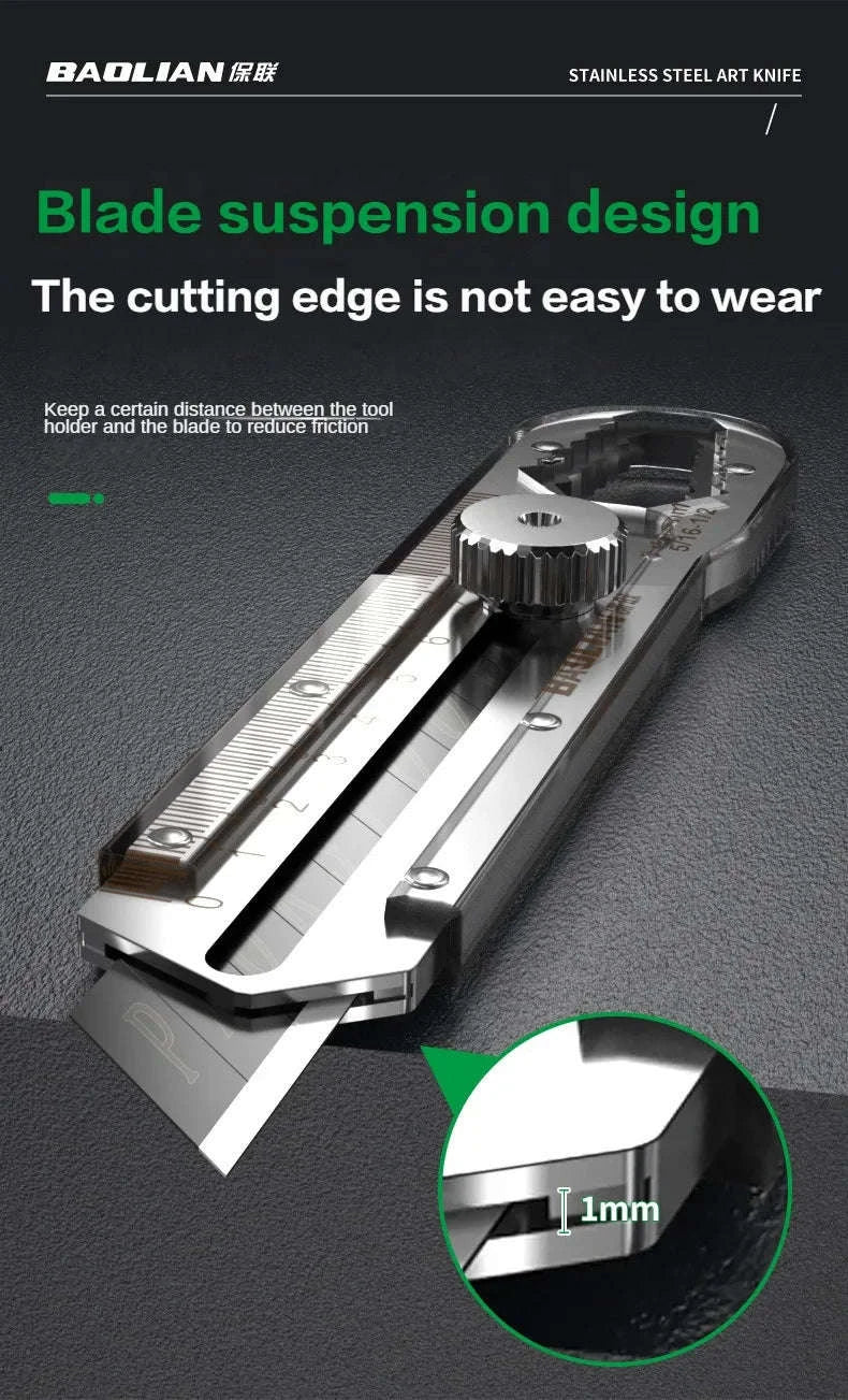 8-in-1 Stainless Steel Utility Knife Box Cutter - Image 17