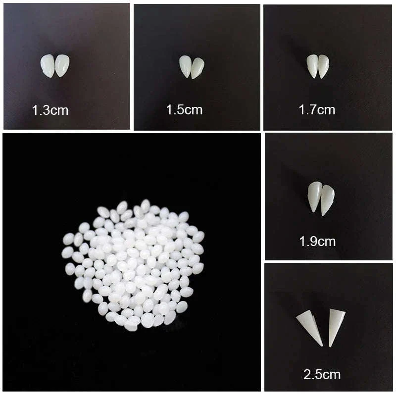 Vampire Teeth Fangs with Moldable Glue for Halloween Cosplay - Image 4