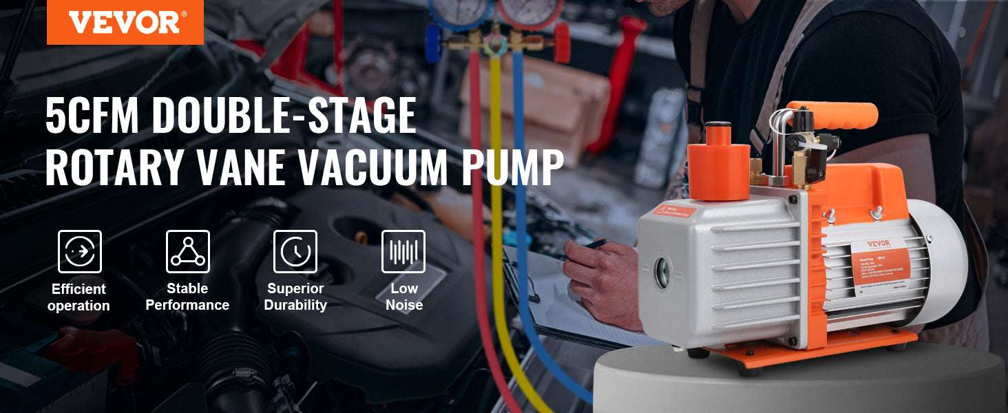 VEVOR HVAC Vacuum Pump 3.5–7 CFM 1 & 2 Stage AC120V - Image 13