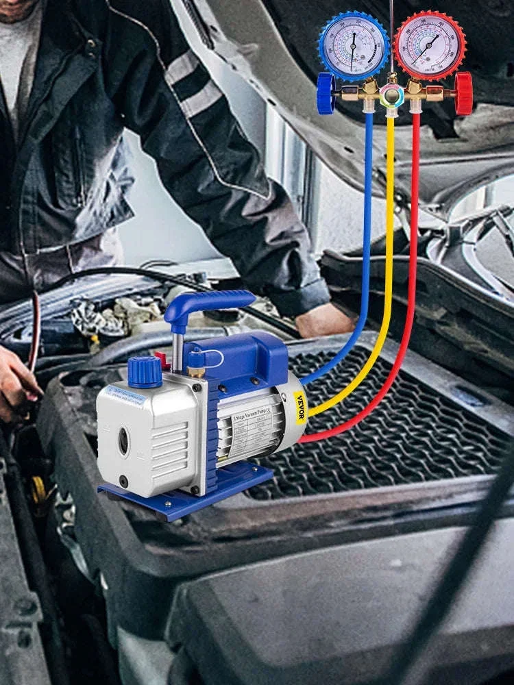 1.8CFM HVAC Vacuum Pump Kit with Manifold Gauge & Hoses - Image 9